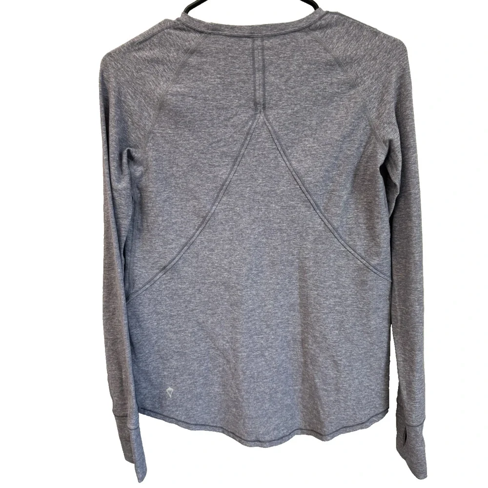 Ivivva By Lululemon Girls 14 Gray Thumbhole Athletic Top Long Sleeve Yoga